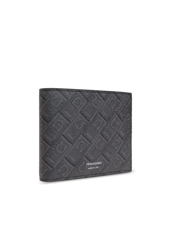 Gancini Monogram Leather Bifold Wallet