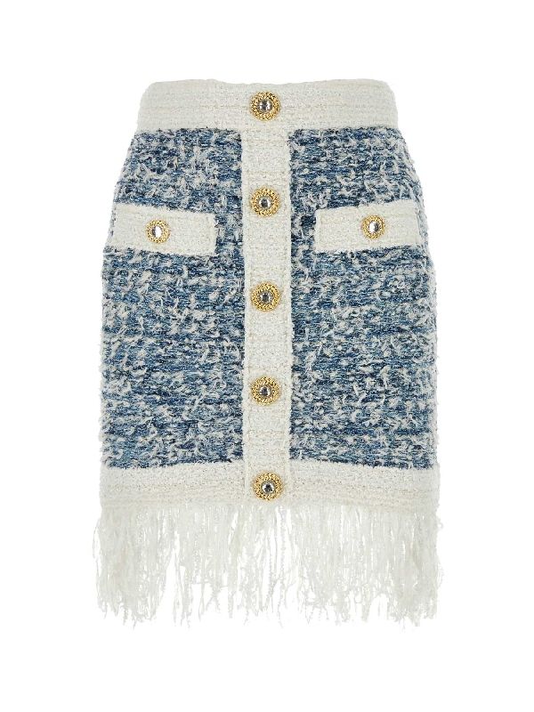 Tweed Fringe Skirt