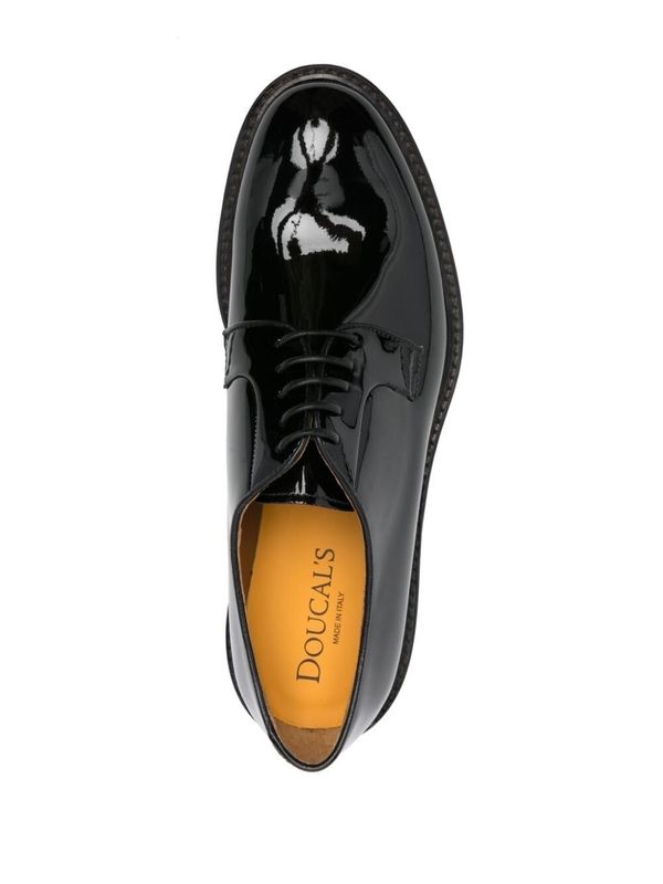 Patent Leather Lace-up Shoes