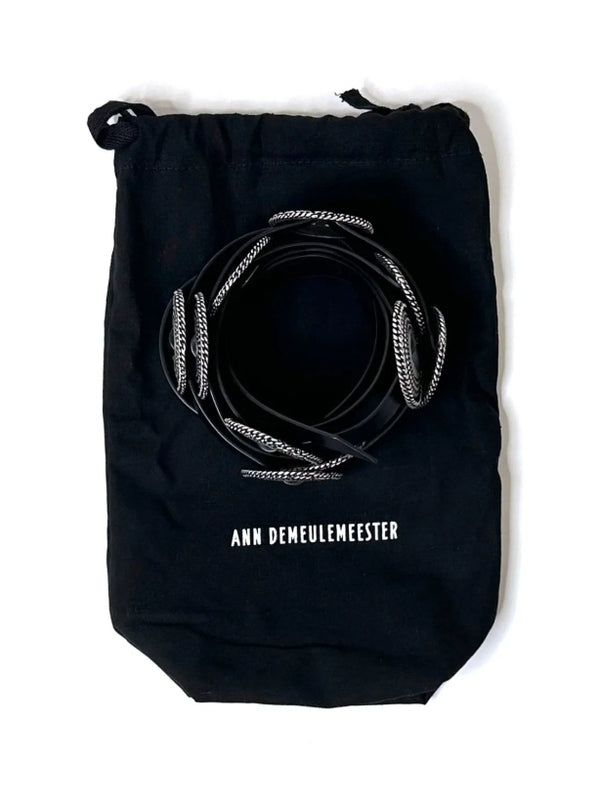 Ann Demeulemeester Black Leather Belts