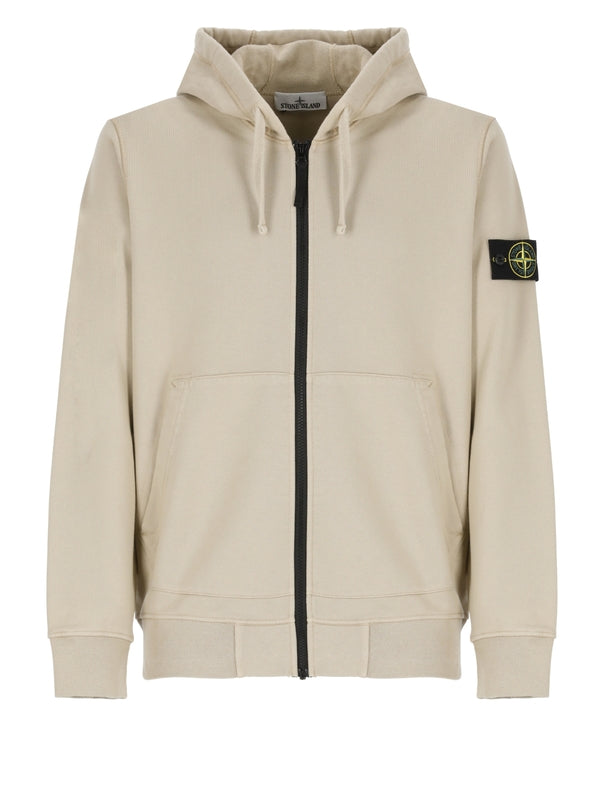 Wappen Patch Cotton Zip-Up Hoodie