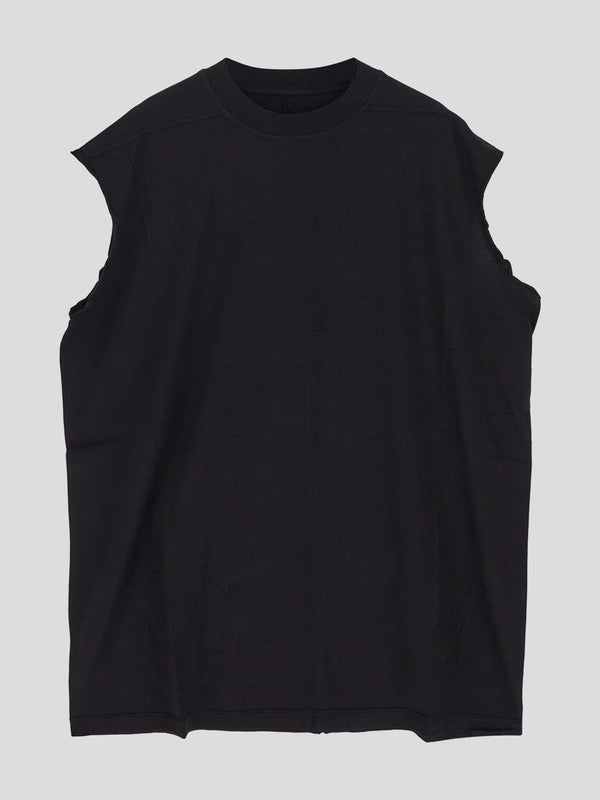 Black Cotton Sleeveless Top