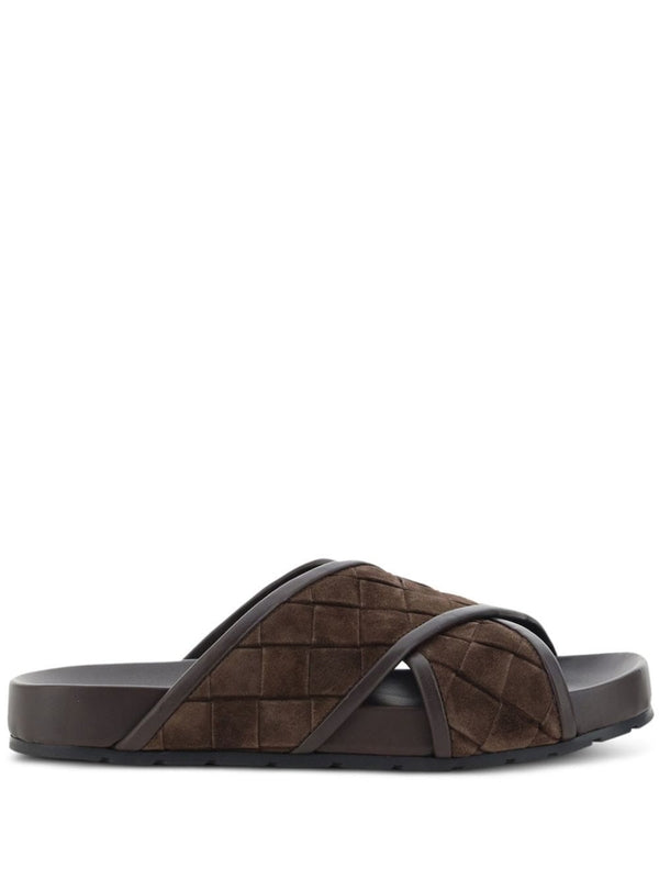 Bottega Veneta Brown Slides