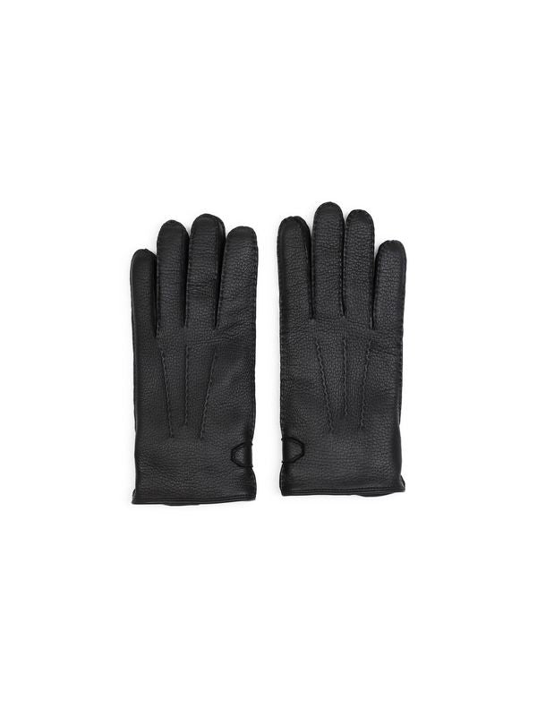 Black Leather Gloves