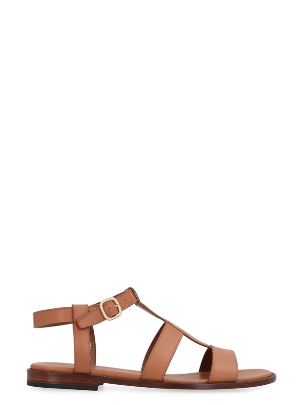 Strap Detail Leather Sandals