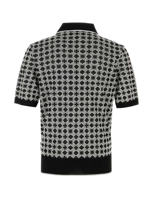 Allover Monogram Rayon Polo Shirt