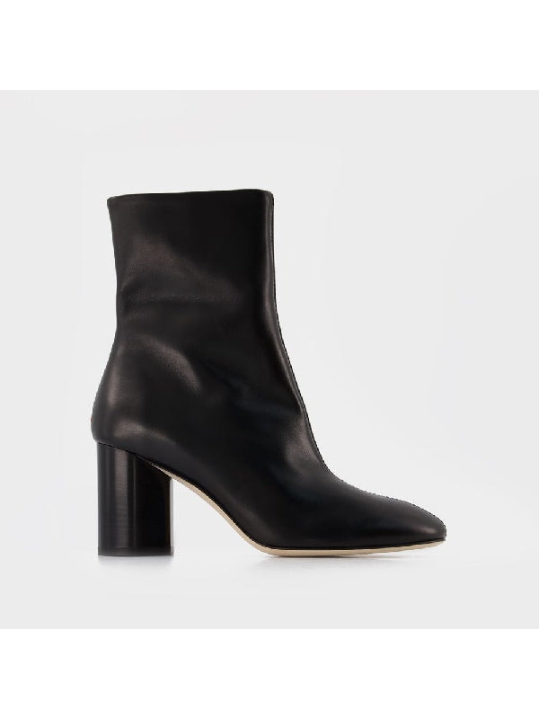 Alena Calfskin Ankle Boots Heels