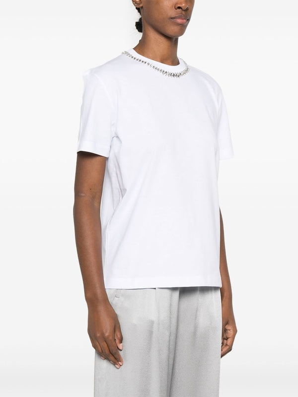 Crystal Embellished Cotton
  Short Sleeve T-Shirt