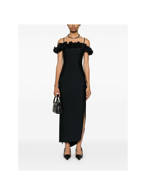 Ruffle Trimming Long Dress