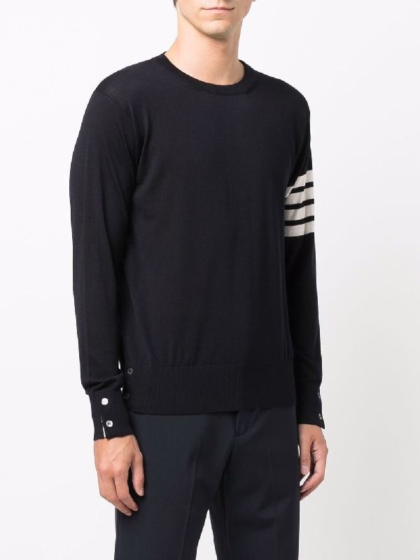 4-Bar Armband Crew Neck Wool
  Knit