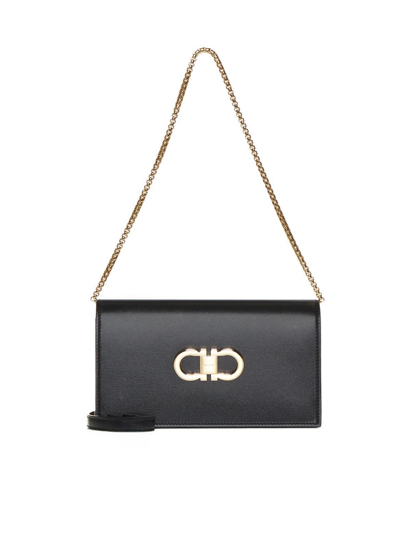 Double Gancini Logo Mini Shoulder Bag