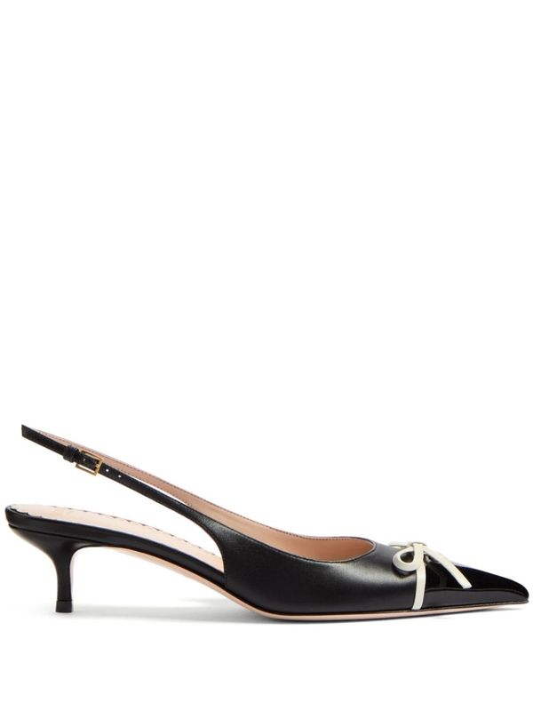 Bow Detail
  Leather Slingback Heel