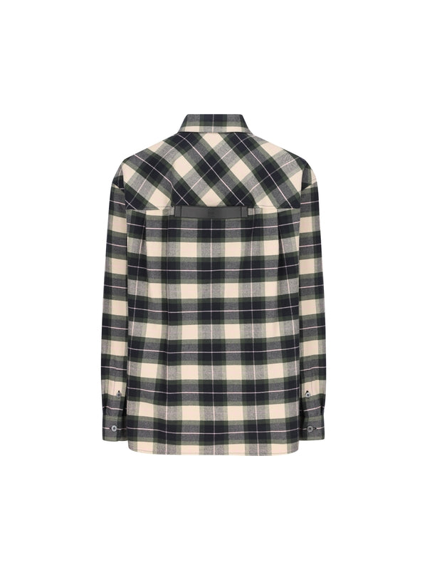 Anagram Logo Label Check Cotton Shirt