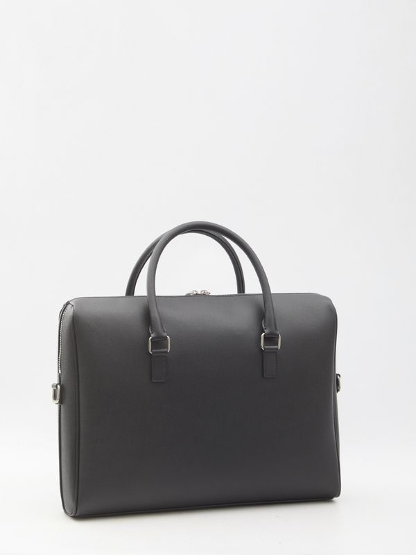 Logo Leather Briefcase