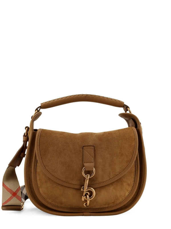 B Clip Suede Small Shoulder Bag