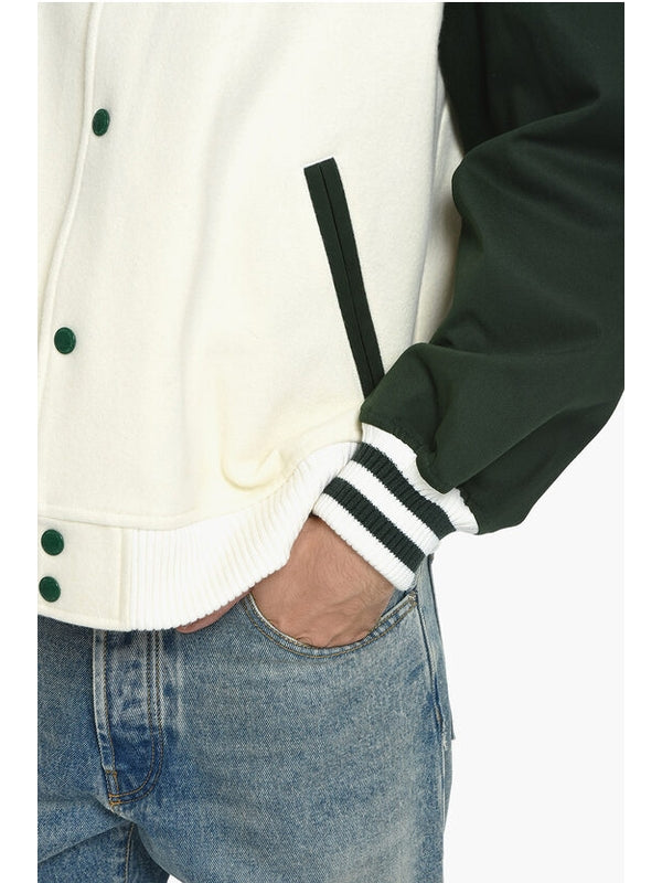 J.Press White Green Bomber