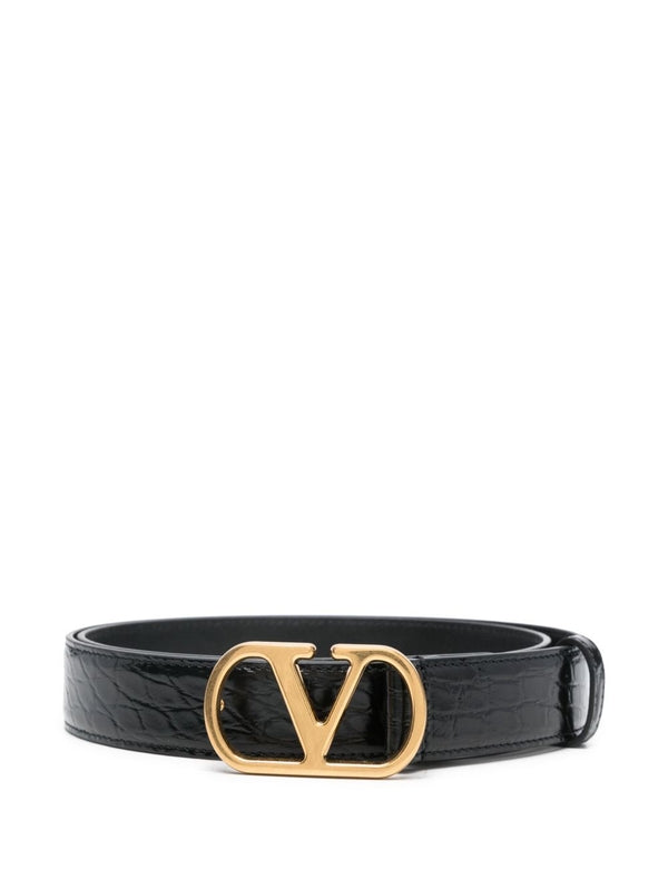 Valentino Black Leather Belts
