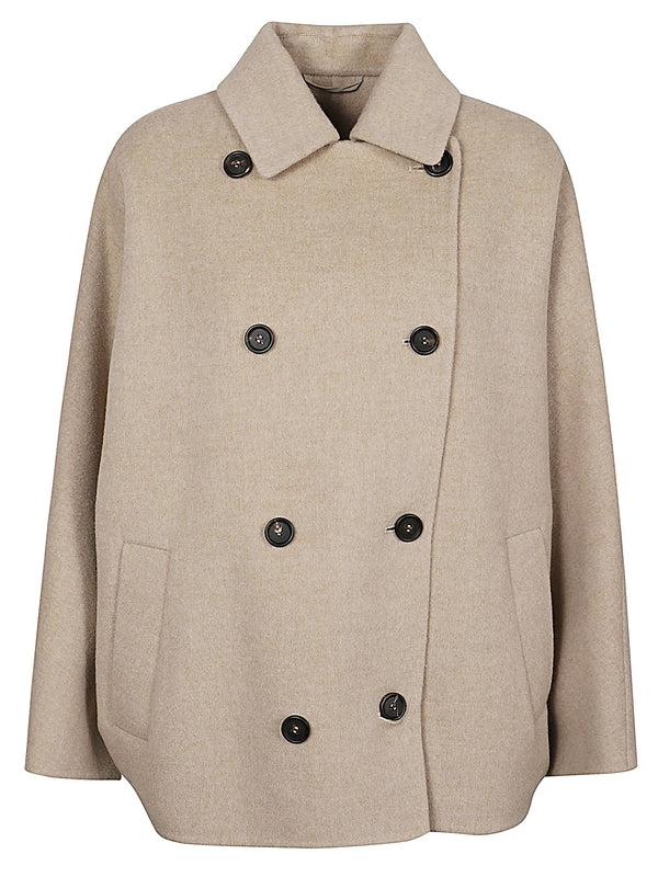 Wool Cashmere Double Peacoat