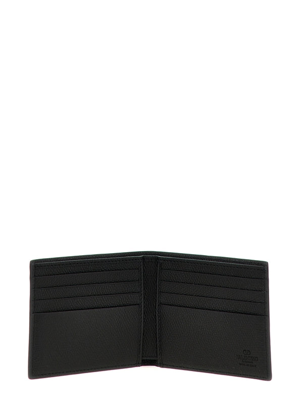 V Logo
  Embellished Leather Bifold Wallet