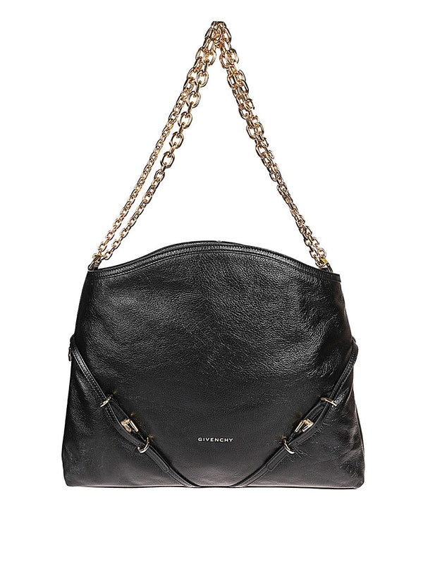 Voyou Chain Leather Medium Shoulder Bag