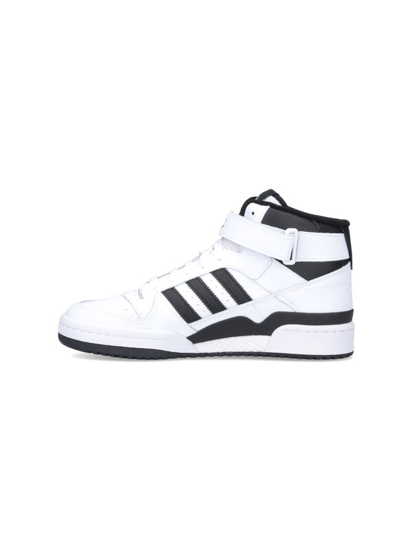 Forum Logo Leather Mid-Top Sneakers