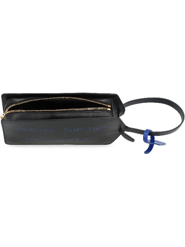 Zip Tie Leather Clutch Bag