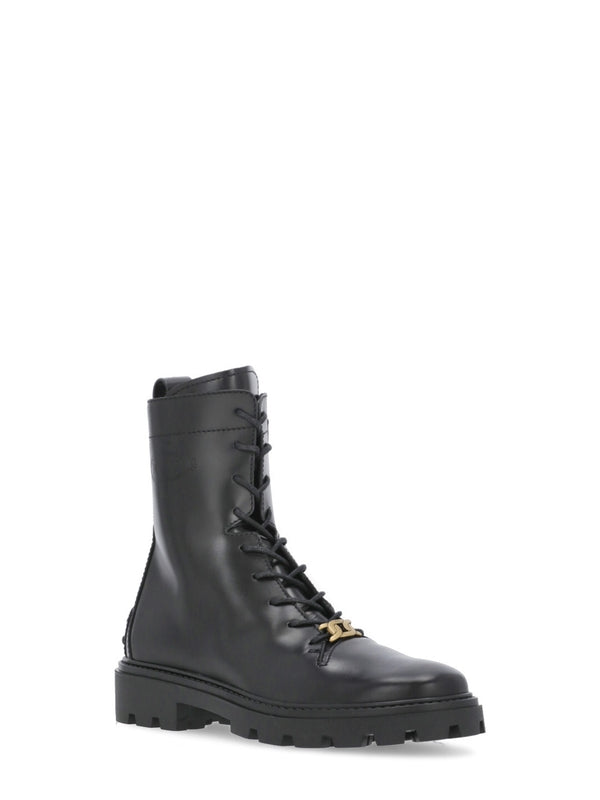 Chain Logo Lace-Up Boots - Jente