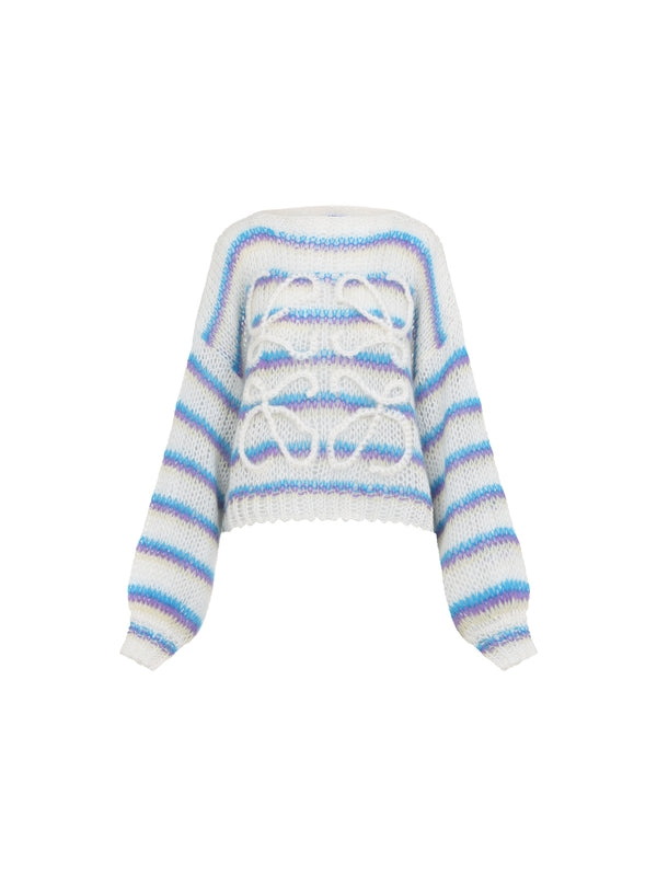 Anagram Stripe Mohair Blend Knit