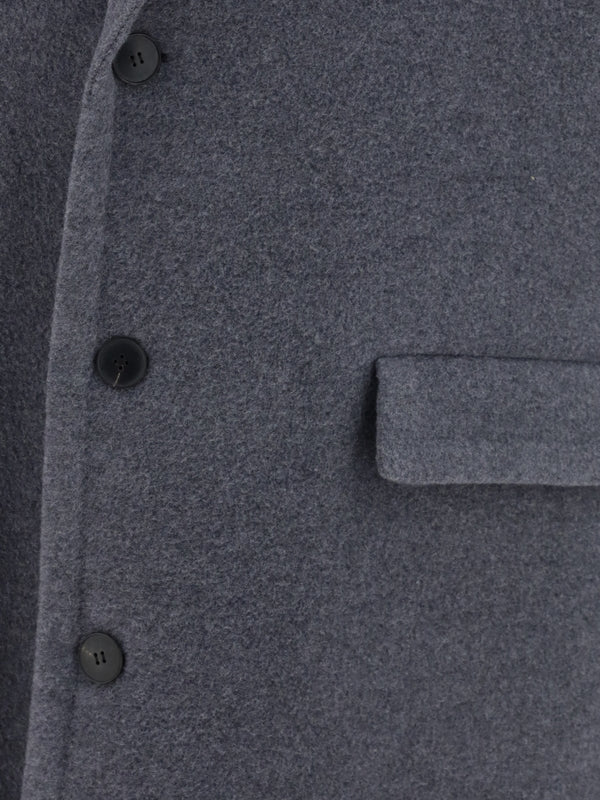 单排扣羊毛大衣