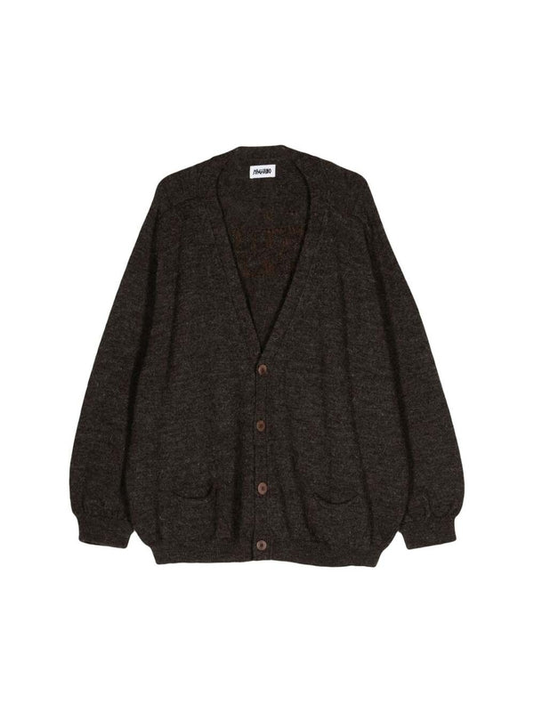 Logo Jacquard V-Neck Cardigan