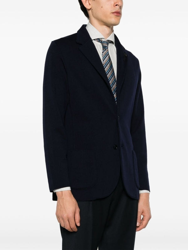 Boutonniere Wool Silk Tailored Jacket