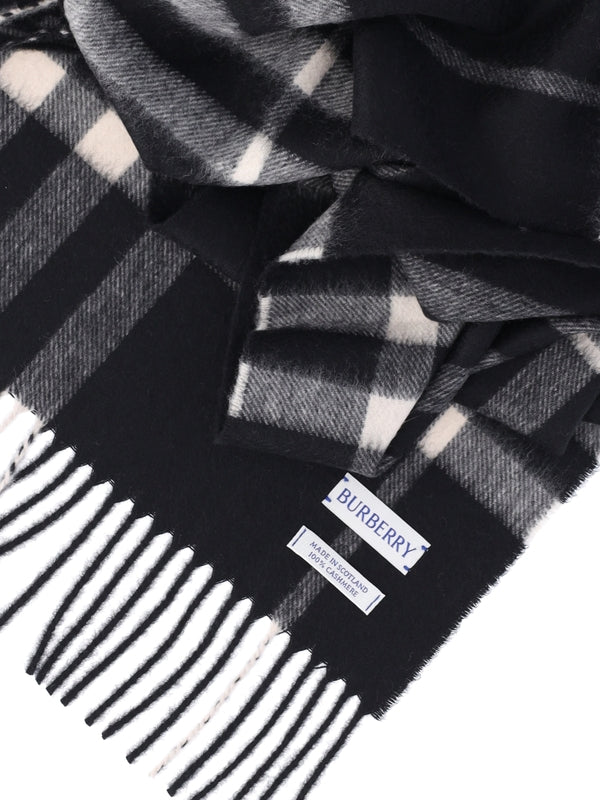 Check Pattern Cashmere Scarf