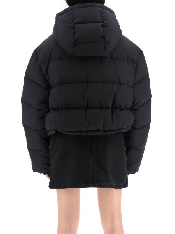 High Neck Crop Puffer Down Jacket