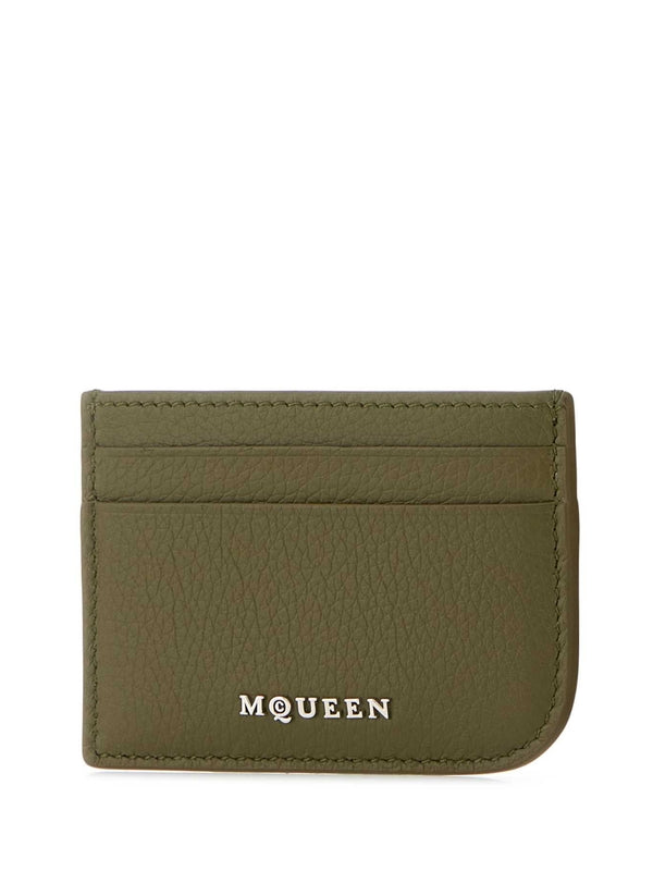 Alexander Mcqueen Khaki Card Holders