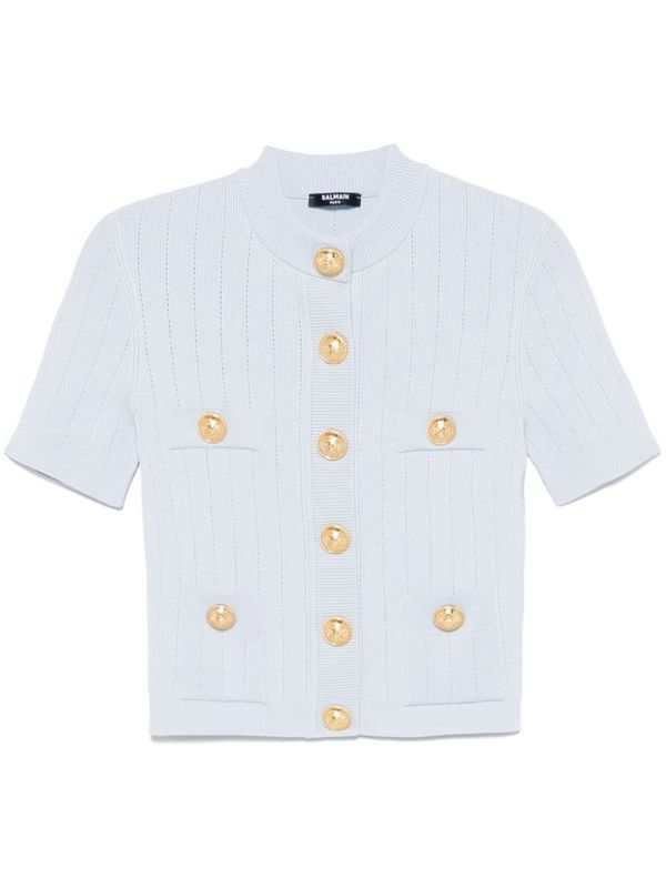 Gold Button
  Short Sleeve Cardigan