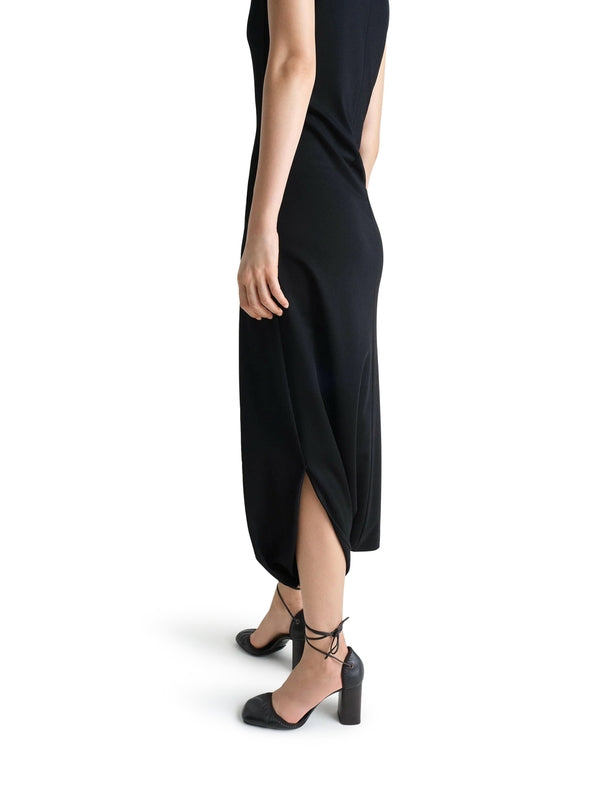 Twist Hem Silk Viscose Dress