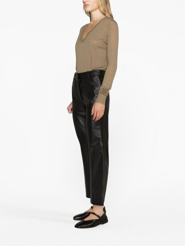 Talia Leather Flare Pants