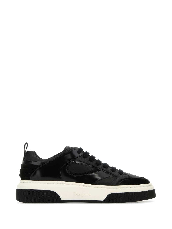 Cut-out Leather Low-top Sneakers