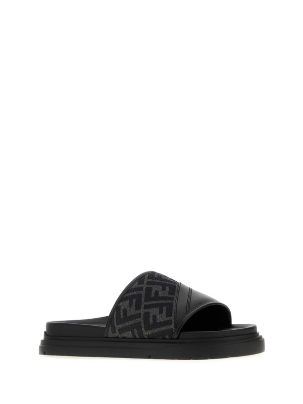 Fendi Black Slides