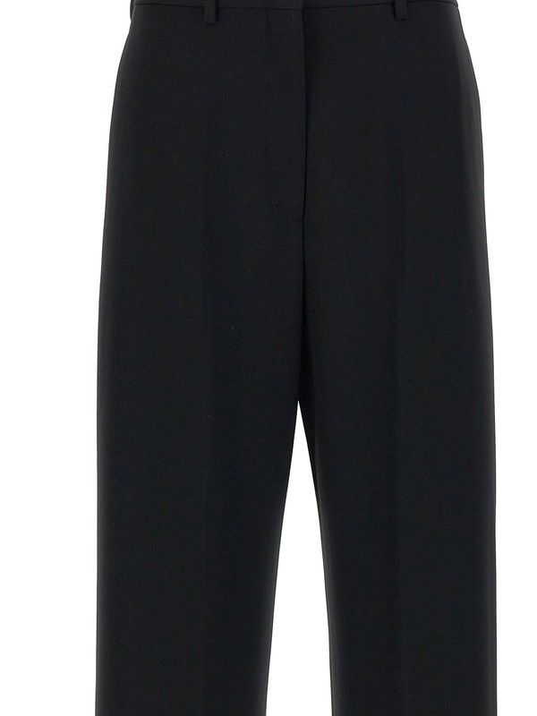 Straight Pin-Tuck Detail Pants