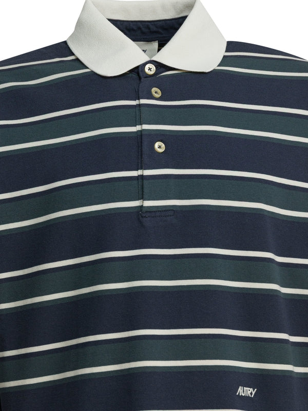 Autry Blue Striped Polo Shirts