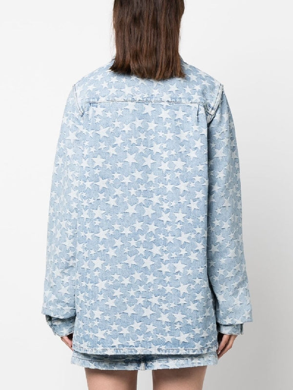 Star Jacquard Denim Shirt