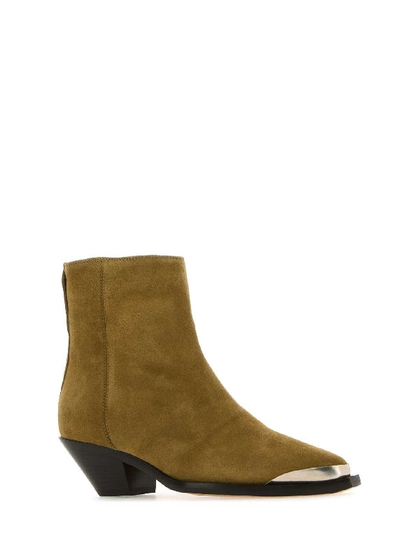 Adnae Zipper Suede Boots