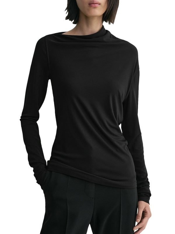 Asymmetric Neckline Longsleeve
  Top