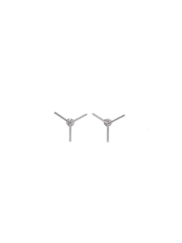 Logo Silver Tone Earrings - Jente