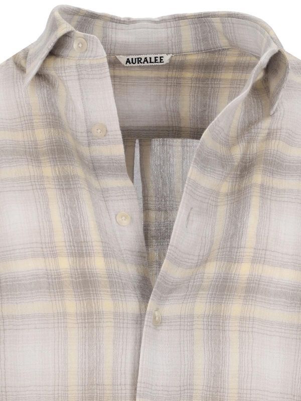 Airy Check Pattern Wool Shirt