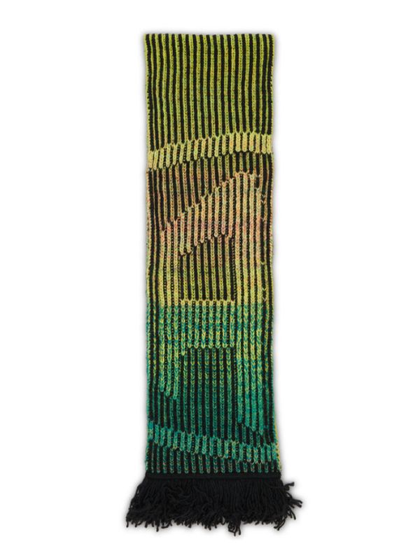 SHADY Rib Fringe Wool Blend Muffler