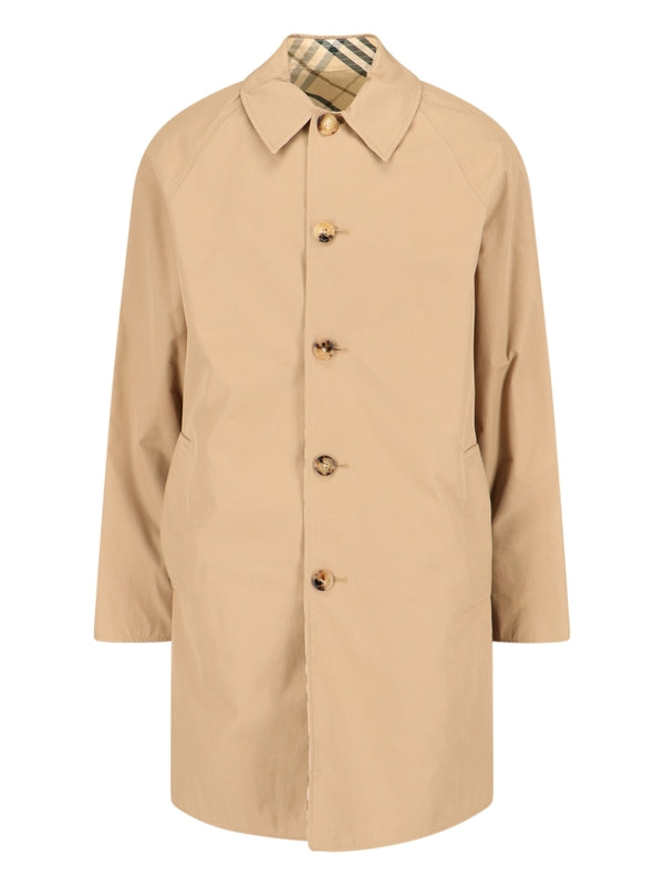 BURBERRY - Reversible Check Cotton Coat - Jente