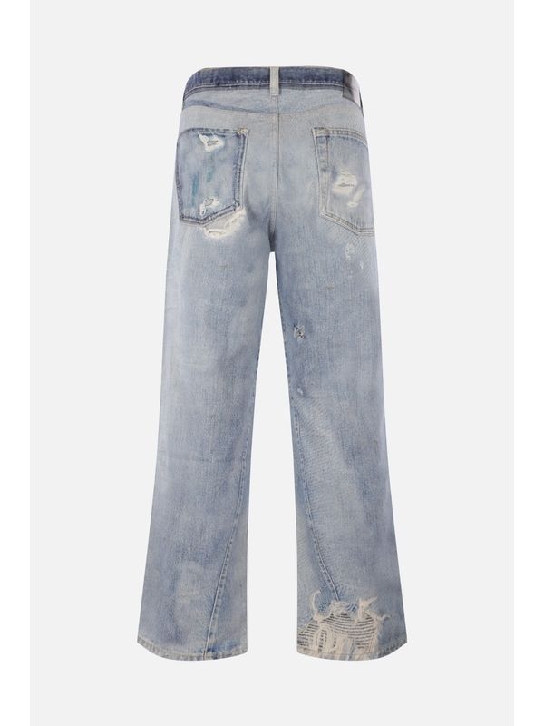 Digital Printed Cotton Denim Pants