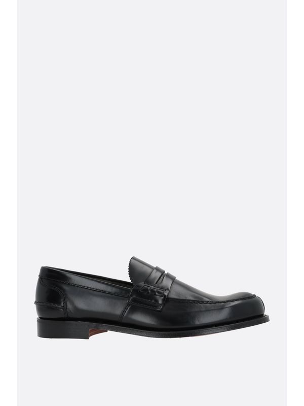 Black Leather Penny Loafers